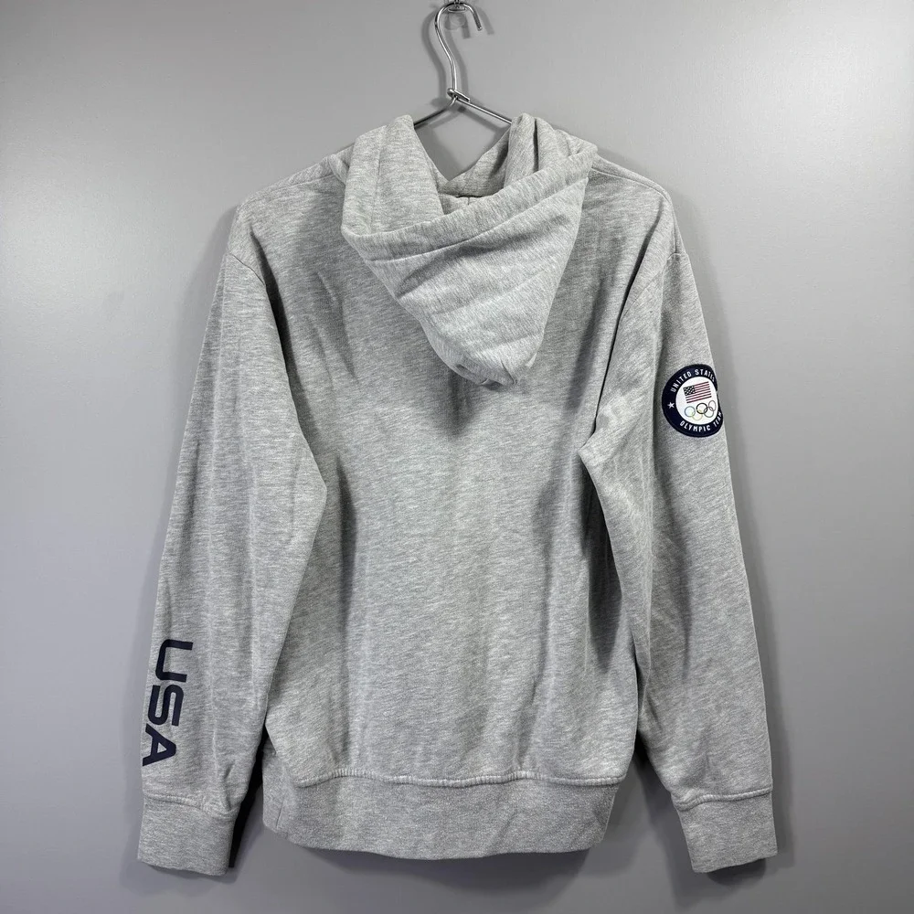 Team USA Hoodie Mens Large Gray Olympic Sweatshirt Polo Ralph Lauren 2022